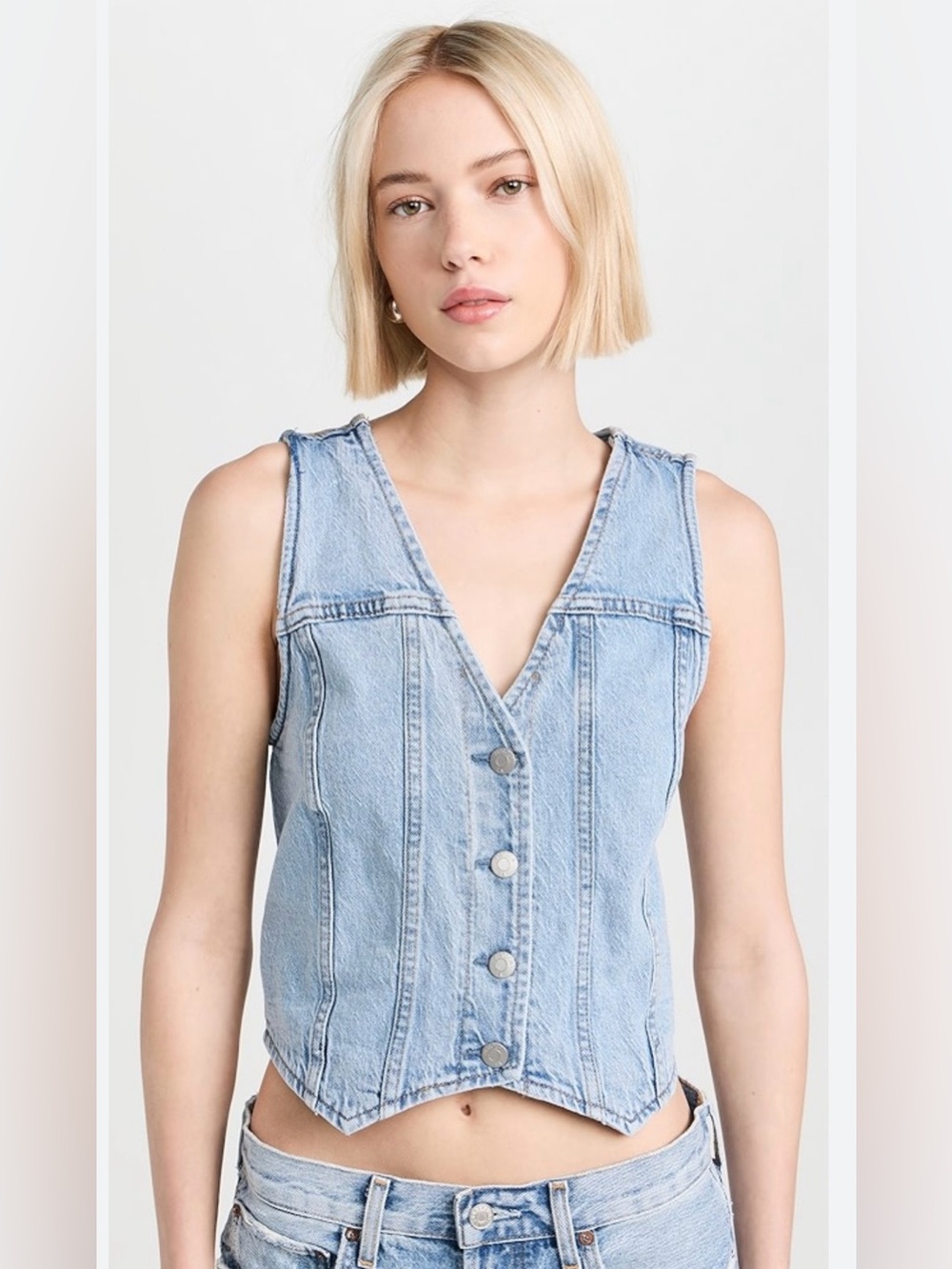 pistola Light Blue Denim Vest